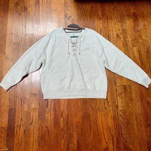 Old Navy Lace-Up Crewneck Sweatshirt